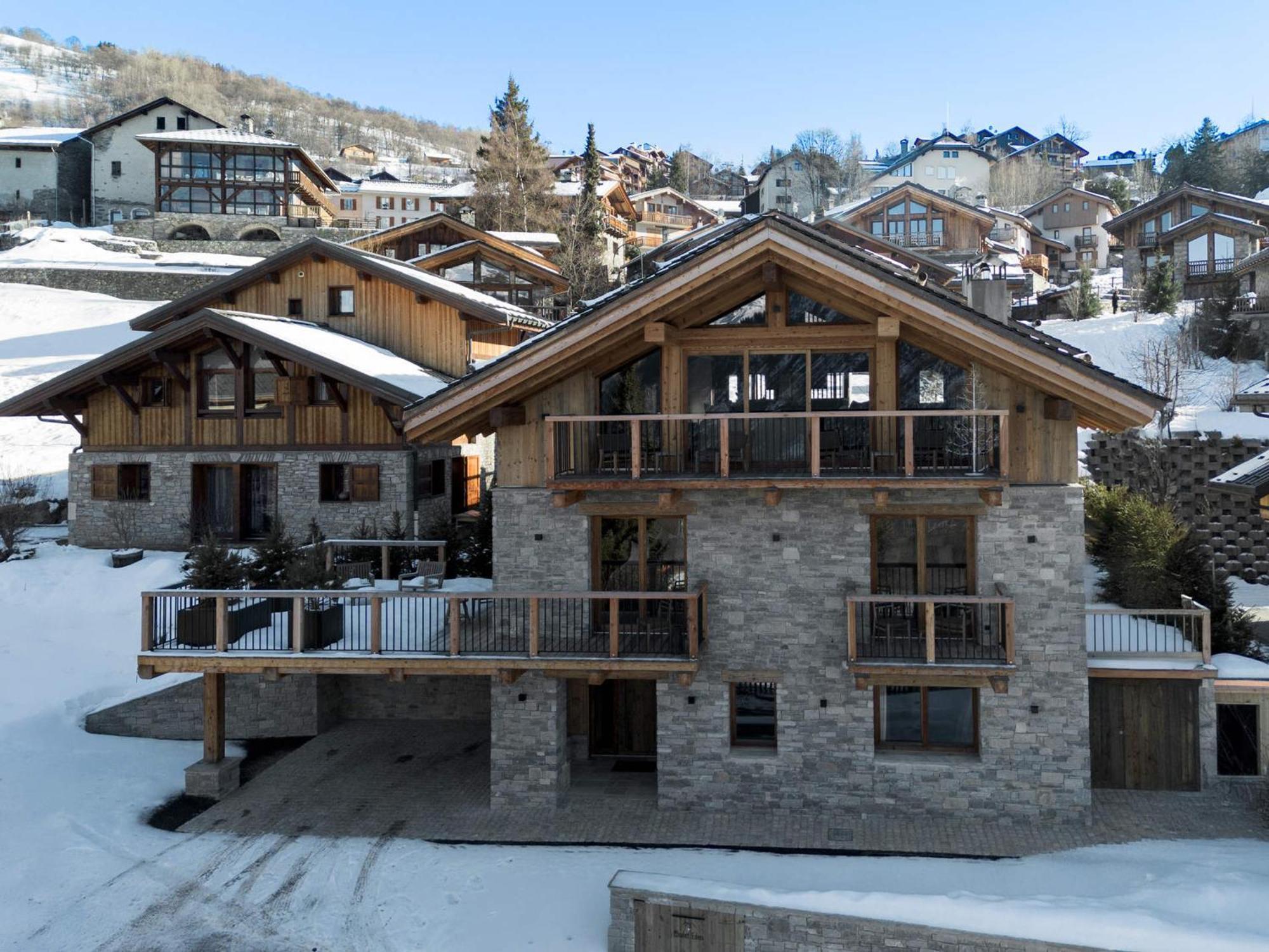 Chalet Spacieux Avec Bain Nordique, Hammam Et Vue Proche Des Pistes - Fr-1-570-66 Saint-Martin-de-Belleville Exterior foto